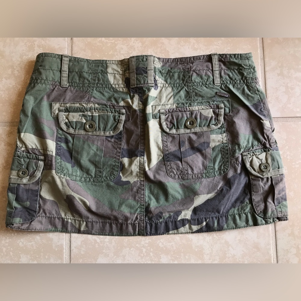 Y2k vintage Abercrombie camo low rise mini skirt - Picture 8 of 16
